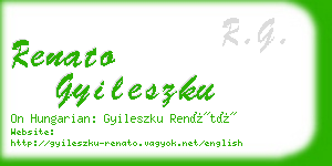 renato gyileszku business card
